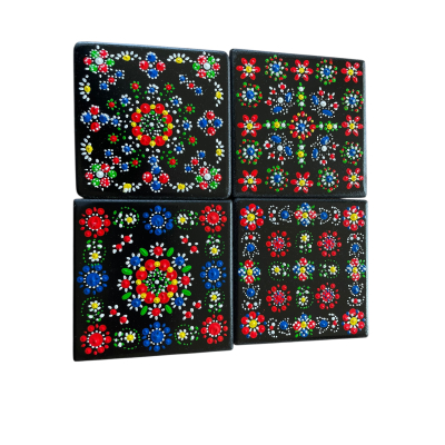 Bedrukte onderzetters set van 4 stuks nr. 003