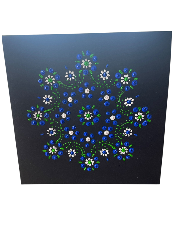 Bedrukte kaart vierkant dubbelgevouwen nr. 5 + envelop