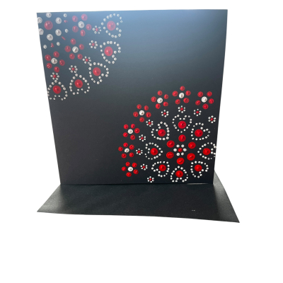 Bedrukte kaart vierkant dubbelgevouwen nr. 6 + envelop