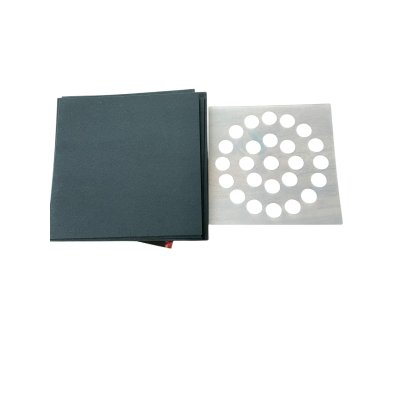 Set van 4 vierkante kaarten dubbelgevouwen + enveloppen + raster