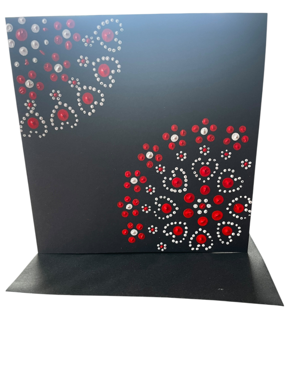 Bedrukte kaart vierkant dubbelgevouwen nr. 6 + envelop