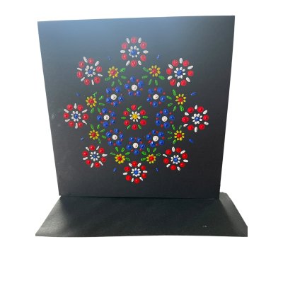 Bedrukte kaart vierkant dubbelgevouwen nr. 8 + envelop