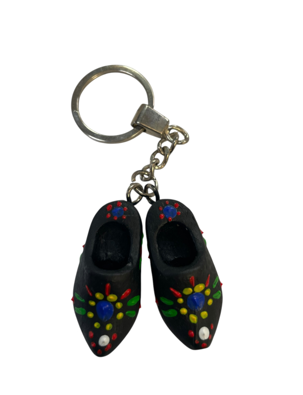 Sleutelhanger klompje 4cm met 2 klompjes nr. 3