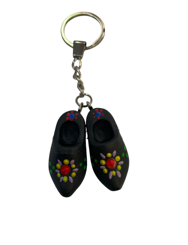 Sleutelhanger klompje 4cm met 2 klompjes nr. 4