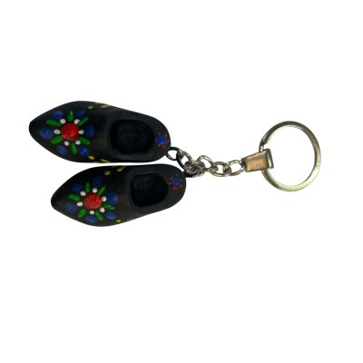 Sleutelhanger klompje 4cm 004 met 2 klompjes nr. 2