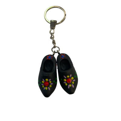 Sleutelhanger klompje 4cm met 2 klompjes nr. 4