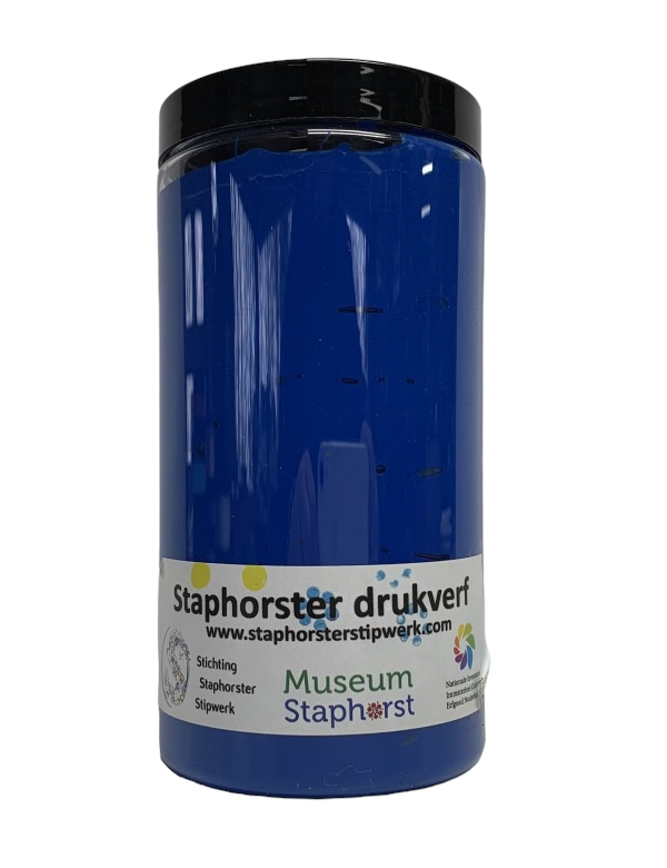 Drukverf blauw 500 gram